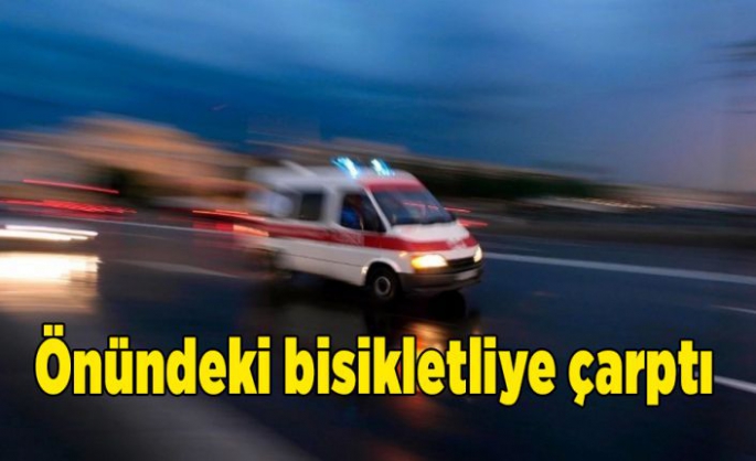 Beton mikseri ile bisikletliye çarptı