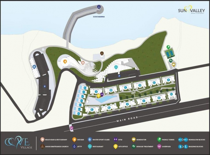 Cove Beach, Jetty (marina) ve Tesisler için izinler tamam