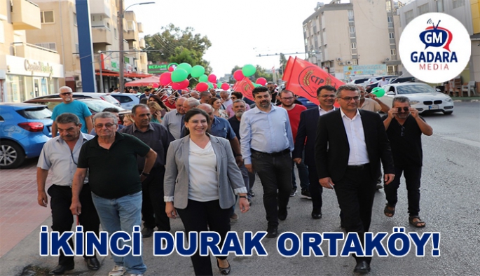 SILA USAR İNCİRLİ'NİN LEFKOŞA YÜRÜYÜŞÜNDE İKİNCİ DURAK ORTAKÖY!