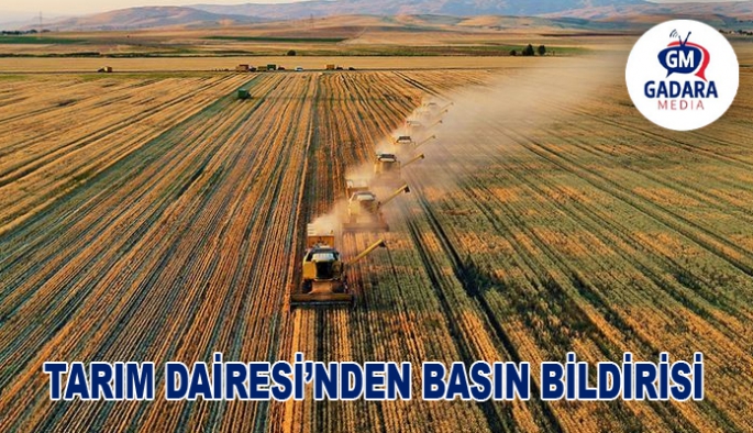 Tarım Dairesi Basın Bildirisi