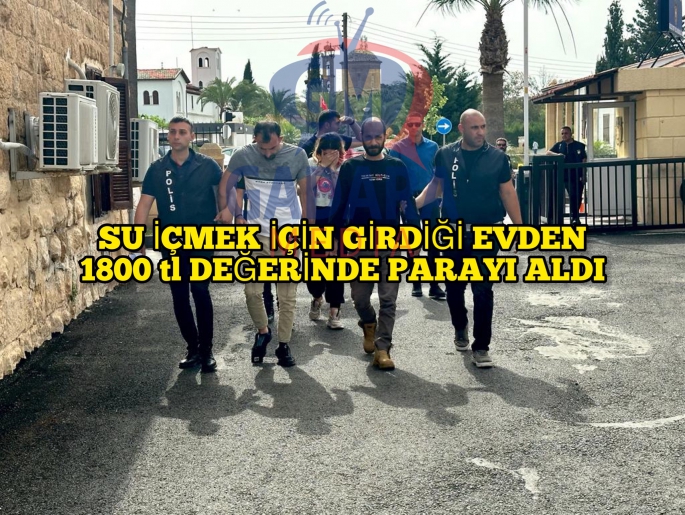 Zümrütköy’de su içmek için girdiği evden 1800 tl parayı sirkat etti