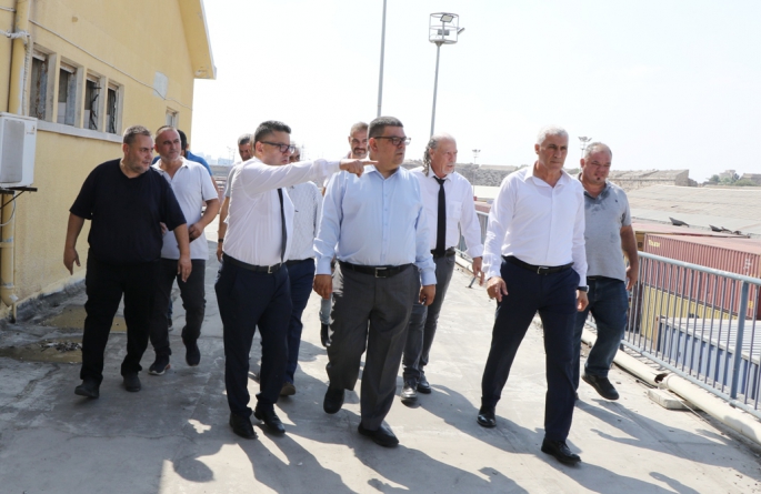 Berova ile Amcaoğlu, Gazimağusa Limanını ziyaret etti