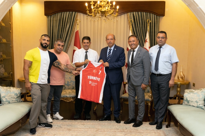 Cumhurbaşkanı Tatar, IWBF Europe Yönetim Kurulu üyeliğine seçilen Kamalı’yı kabul etti