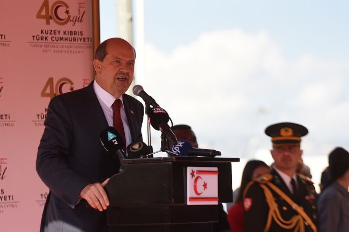 Cumhurbaşkanı Tatar: “KKTC Devleti, bizlerin bağımsızlığının, özgürlüğünün, hürriyetinin hiç sönmeyecek bir meşalesi olarak geleceğe taşınacak”