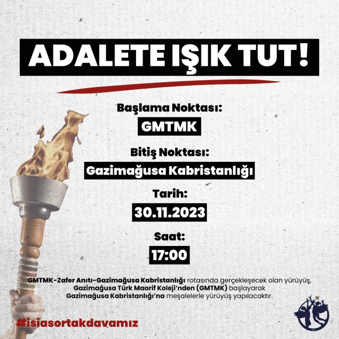 Şampiyon Melekler için “Adalete Işık Tut” yürüyüşü düzenlenecek