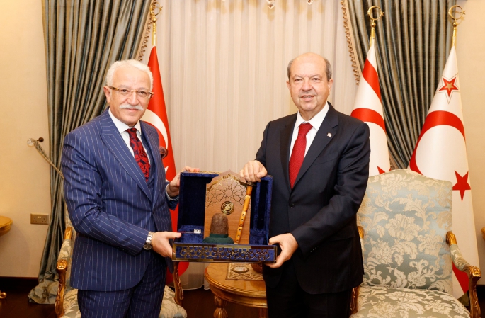Cumhurbaşkanı Ersin Tatar, Necmettin Erbakan Üniversitesi heyetini kabul etti