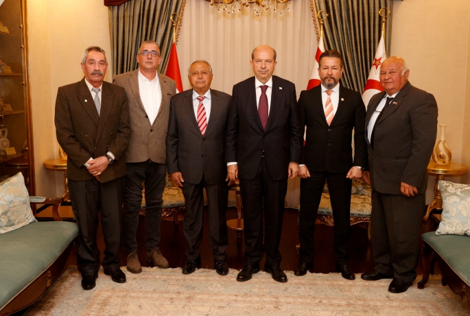 Cumhurbaşkanı Tatar, TMT Mücahitler Derneği Gazimağusa Şubesi heyetini kabul etti