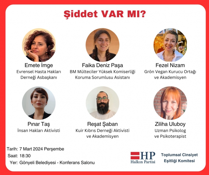 HP Toplumsal Cinsiyet Eşitliği Komitesi (HP-TCEK), 8 Mart Dünya Kadınlar Günü dolayısıyla etkinlik düzenleyecek