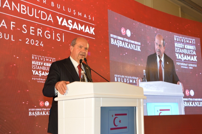 Tatar İstanbul’daki sergi açılışında vurguladı:Gelecek nesillere bize yakışır bir KKTC teslim edebilmek için mücadelemizi sürdürüyoruz