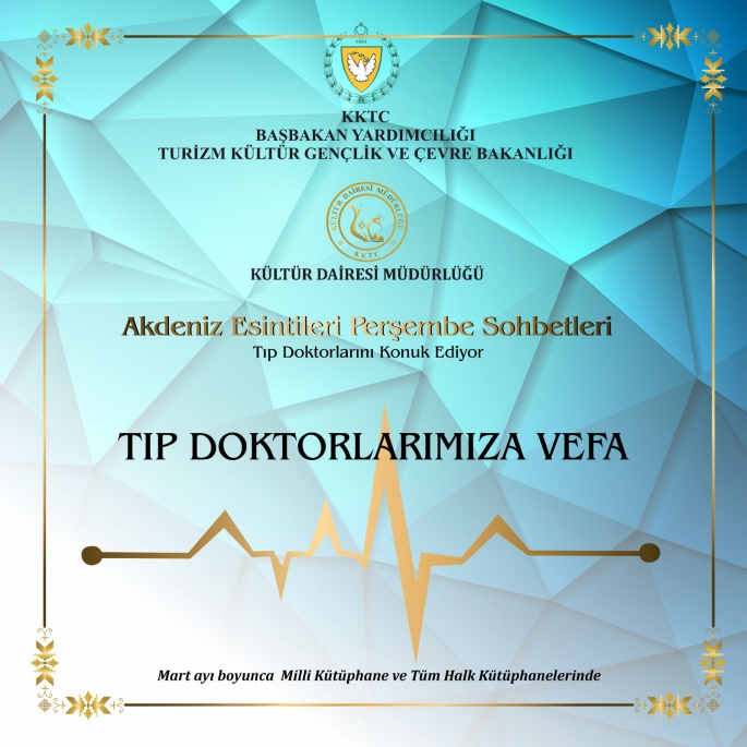 "Tıp Doktorlarımıza Vefa" başlıklı Akdeniz Esintileri Perşembe Sohbetleri 7 Mart’ta başlıyor