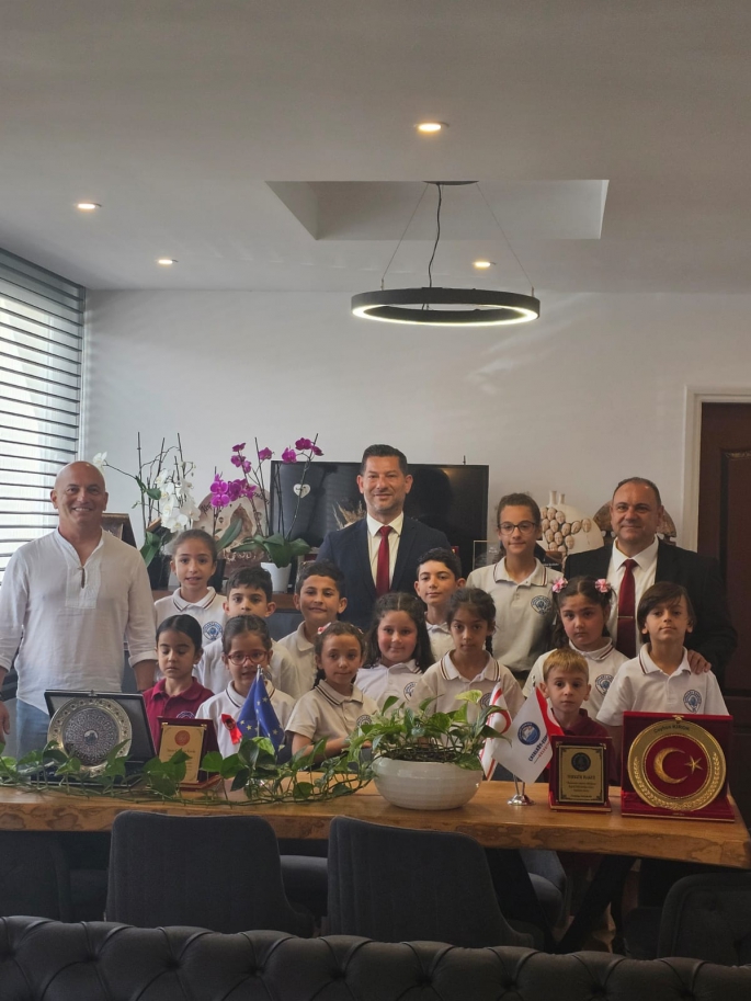 Çatalköy-Esentepe Belediye Başkanı Kırok, Çatalköy İlkokulu öğrencilerini kabul etti