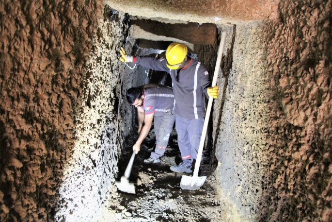Gazimağusa’da Barış Harekatı'nda halkın Suriçi'ne girişinin sağlandığı tünelde çalışma başlatıldı