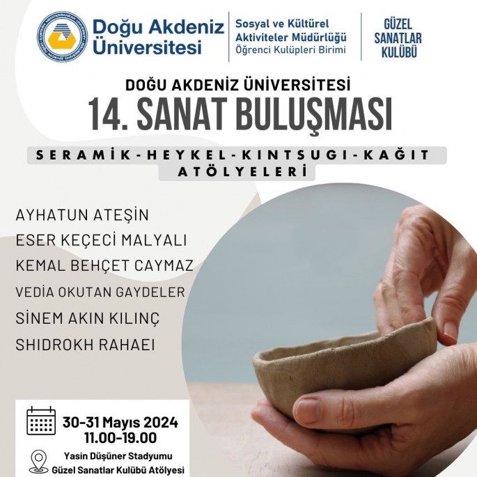 “14. DAÜ Sanat Buluşması” yarın başlıyor