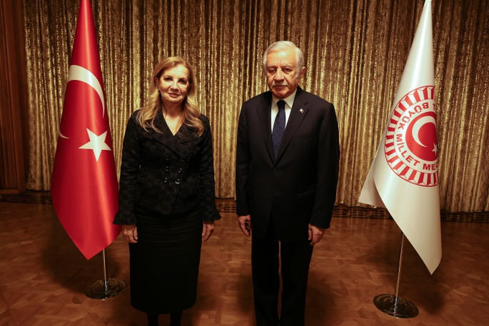 Meclis heyeti TBMM Başkan Vekili Adan ile bir araya geldi