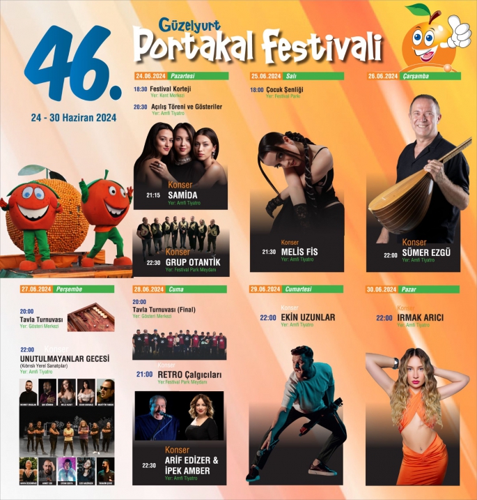 46. Güzelyurt Portakal Festivali bugün başlıyor