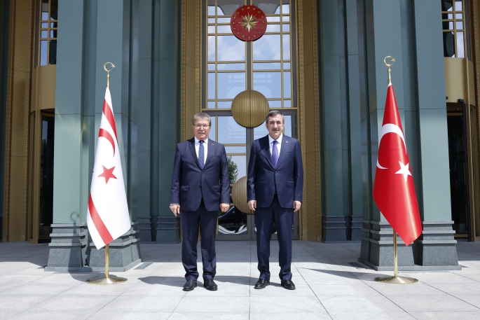 Başbakan Üstel, Ankara’da TC Cumhurbaşkanı Yardımcısı Yılmaz ile görüştü