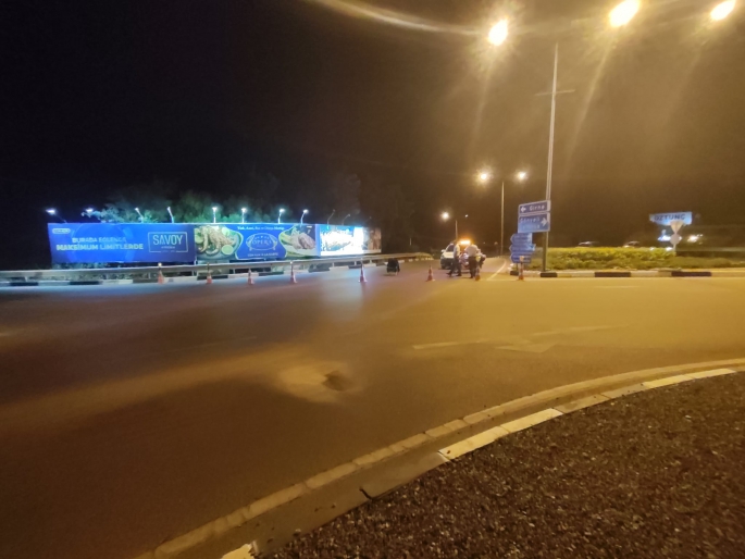 Girne'de yol bakım ve asfaltlama çalışması...