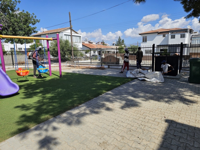 Gönyeli-Alayköy Belediyesi okullardaki çalışmaları tamamladı