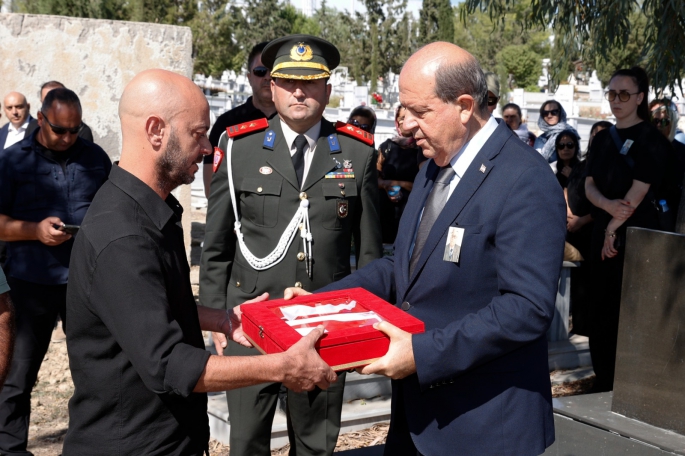 Cumhurbaşkanı Tatar, Emekli Piyade Yüzbaşı Ali Bozdağlı’nın cenaze törenine katıldı