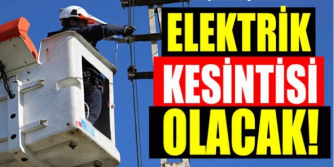 Esentepe’de bugün bölgesel elektrik kesintisi