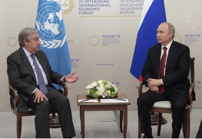 Guterres, Putin'le bir araya geldi