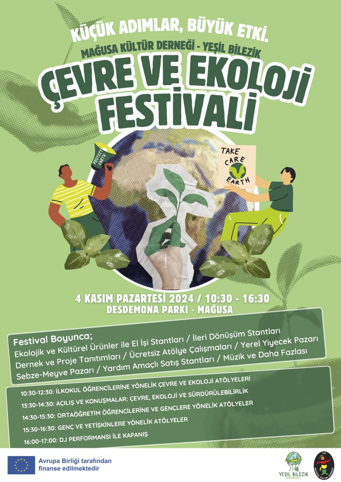 Yeşil Bilezik Projesi… “Çevre ve Ekoloji Festivali” pazartesi günü Gazimağusa’da yapılacak