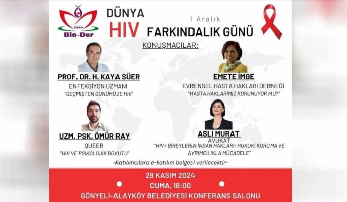 1 Aralık Dünya HIV/AIDS farkındalık paneli bugün düzenleniyor