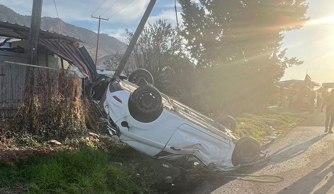 Dikmen - Boğazköy ana yolunda kaza...bir yaralı