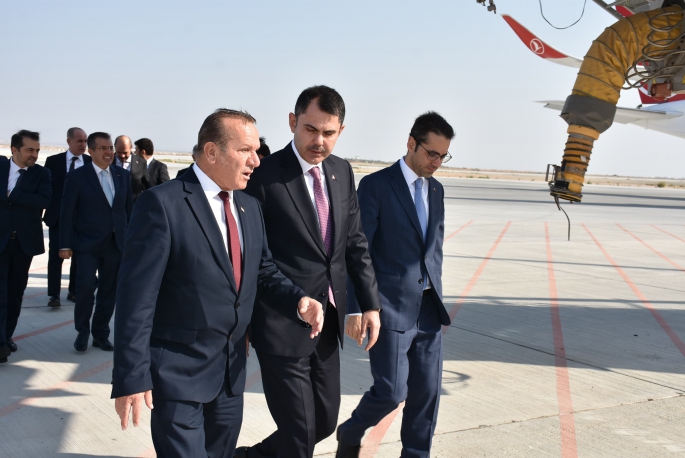 Türkiye Çevre, Şehircilik ve İklim Değişikliği Bakanı Murat Kurum KKTC’ye geldi
