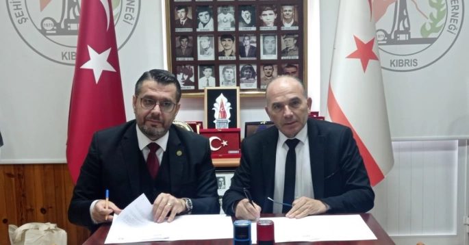 Şehit Aileleri ve Malül Gaziler Derneği ile BAÜ-Kıbrıs arasında işbirliği protokolü imzalandı