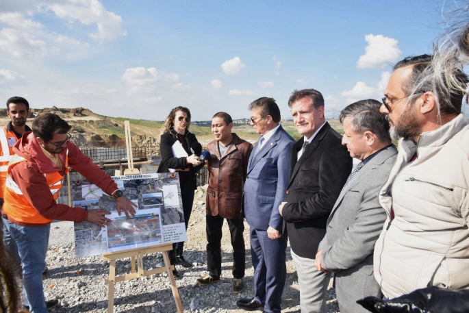 Başbakan Üstel ile Bakan Arıklı, Lefkoşa Kuzey Çevre Yolu yapım çalışmalarını inceledi