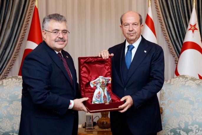 Cumhurbaşkanı Ersin Tatar TBMM Güvenlik ve İstihbarat Komisyonu heyetini kabul etti