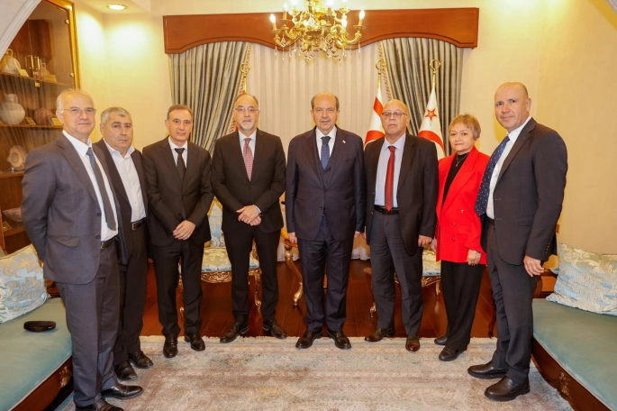 Cumhurbaşkanı Tatar, Kuzey Kıbrıs Bağımsız Hesap Uzmanları Birliği heyetini kabul etti