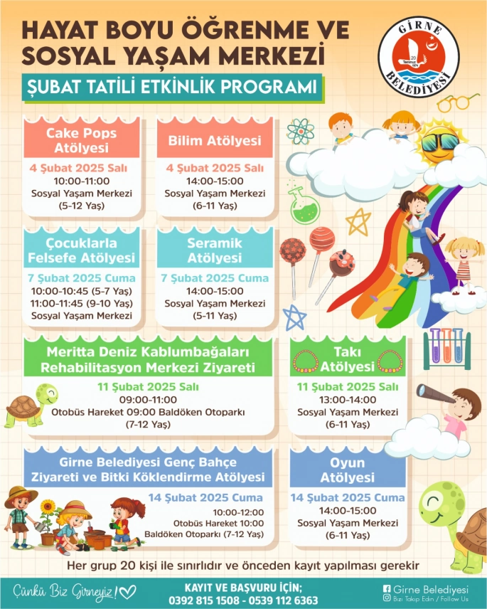 Girne Belediyesi yarıyıl tatili etkinlikleri düzenliyor