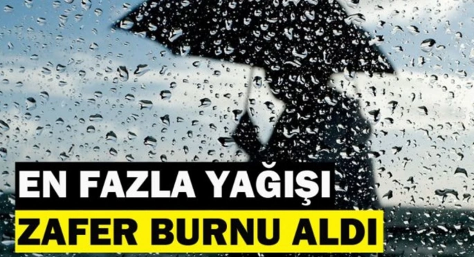 En fazla yağış 26 kg ile Zafer Burnu'nda...