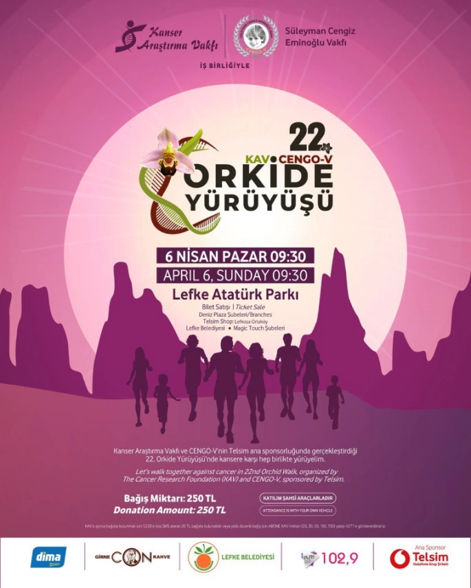 22.Orkide Yürüyüşü 6 Nisan’da Lefke’de yapılacak