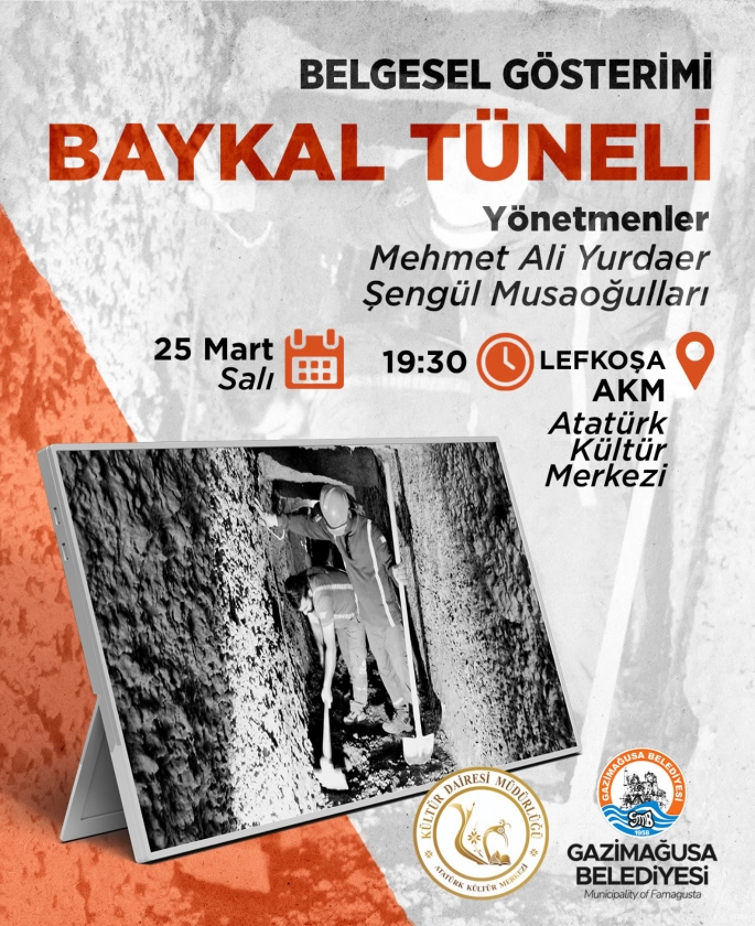 “Baykal Tüneli” belgeseli salı günü Lefkoşa AKM’de gösterilecek
