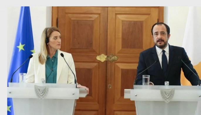 Hristodulidis, AP Başkanı Metsola ile görüştü: Avrupa, BM çerçevesini desteklemeye devam edecek