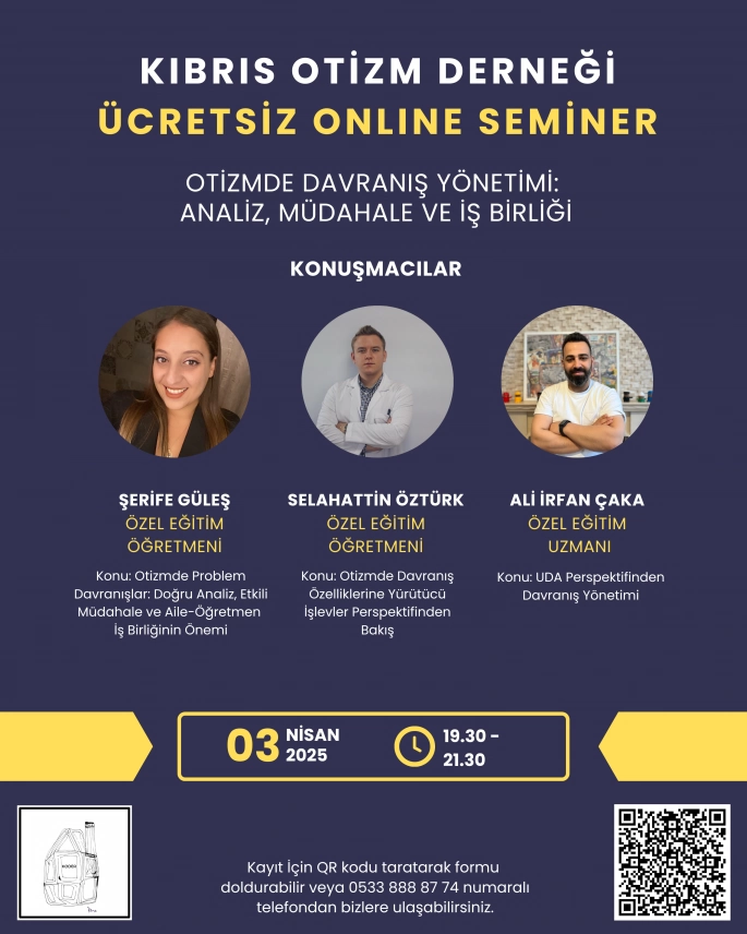 Kıbrıs Otizm Derneği, Otizm Farkındalık Haftası’na özel ücretsiz webinar düzenliyor