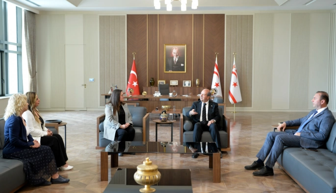 Cumhurbaşkanı Tatar, Atatürk Meslek Lisesi yönetimini kabul etti