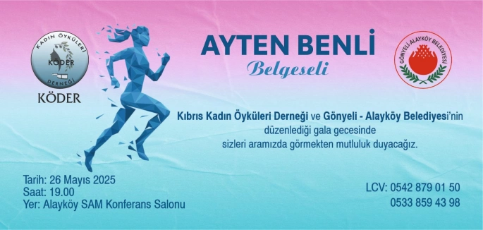 Ayten Benli Belgeseli, 26 Mayıs Pazartesi Alayköy SAM Konferans Salonu’nda gösterilecek