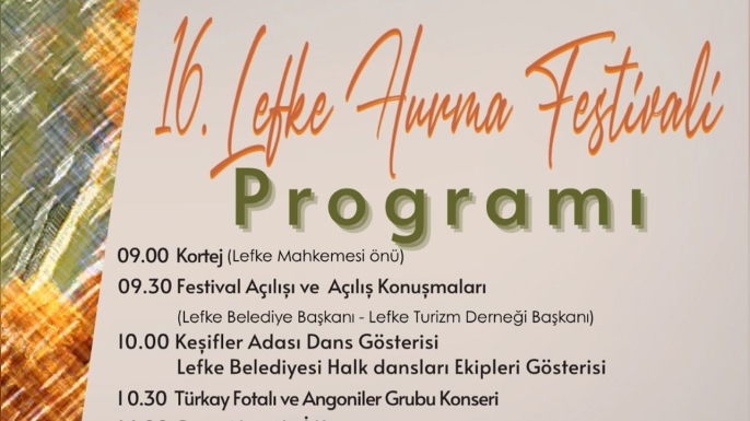 16. Lefke Hurma Festivali Pazar günü yapılıyor