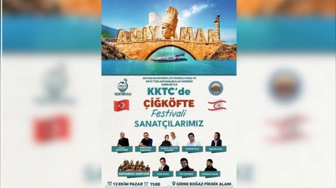 “Çiğköfte Festivali’nde Kardeşlik Sofrasında Buluşuyoruz” etkinliği 12 Ekim’de Girne’de yapılacak