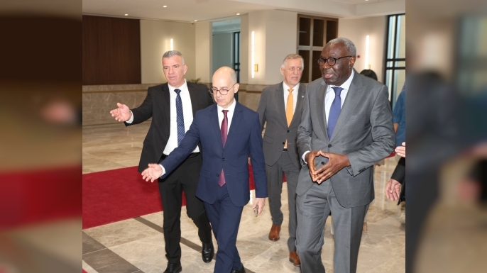 Cumhurbaşkanı Erhürman, Diagne ile görüşüyor