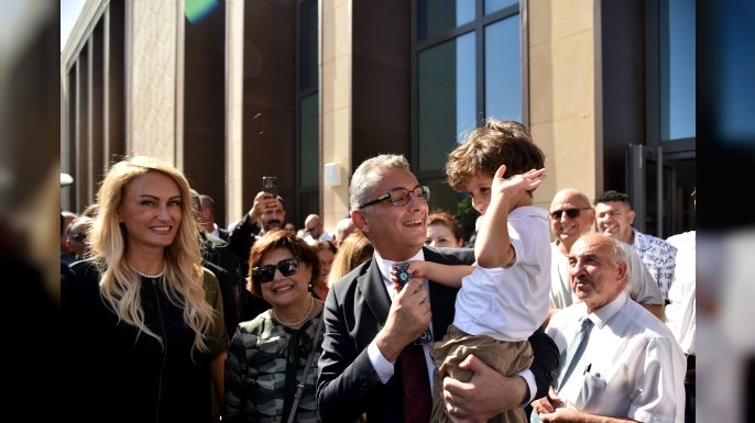 Cumhurbaşkanı Erhürman ve eşi Nilden Bektaş Erhürman resepsiyon düzenledi