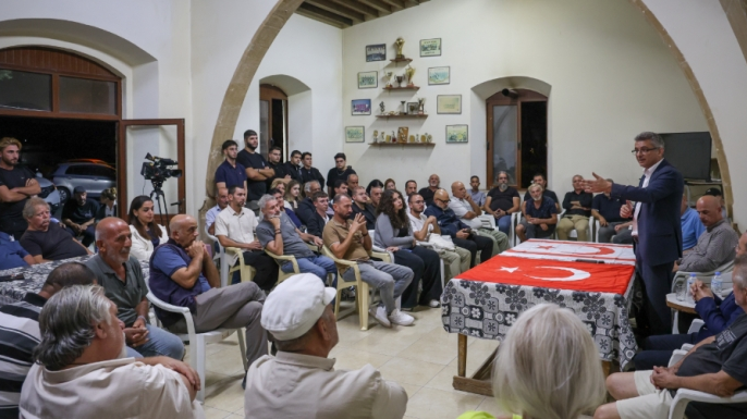 Erhürman İskele köylerinde konuştu:“Cumhurbaşkanlığı’nın itibarını halkımızla birlikte yeniden inşa edeceğiz”