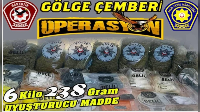 Narkotik’ten uyuşturucu tacirlerine gölge çemberi operasyonu: 6 kilo uyuşturucu ele geçirildi