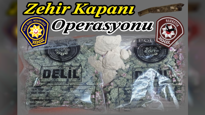 Polisten dört ilçede “Zehir Kapanı Operasyonu”… Dört çeşit uyuşturucu bulundu, 10 kişi tutuklandı