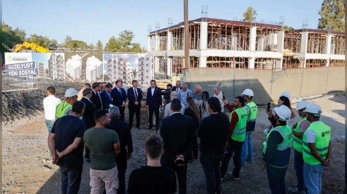 Üstel, Yeni Sosyal Konut Projesi’ni inceledi: Güzelyurt’u vermek değil, sahip çıkmak derdindeyiz