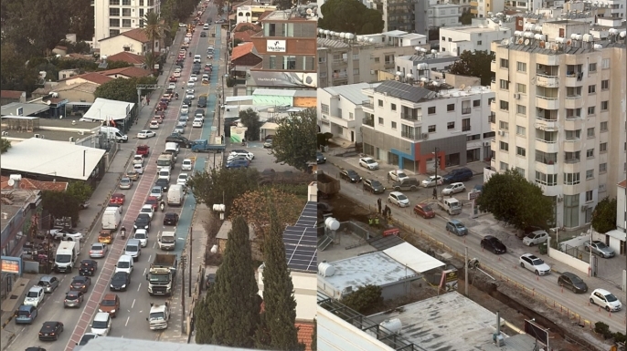 Lefkoşa’da trafik felç oldu